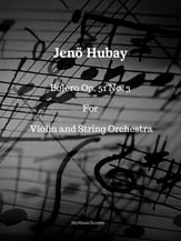 Hubay Bolero Op 51 No 3 for Violin and String Orchestra Orchestra sheet music cover